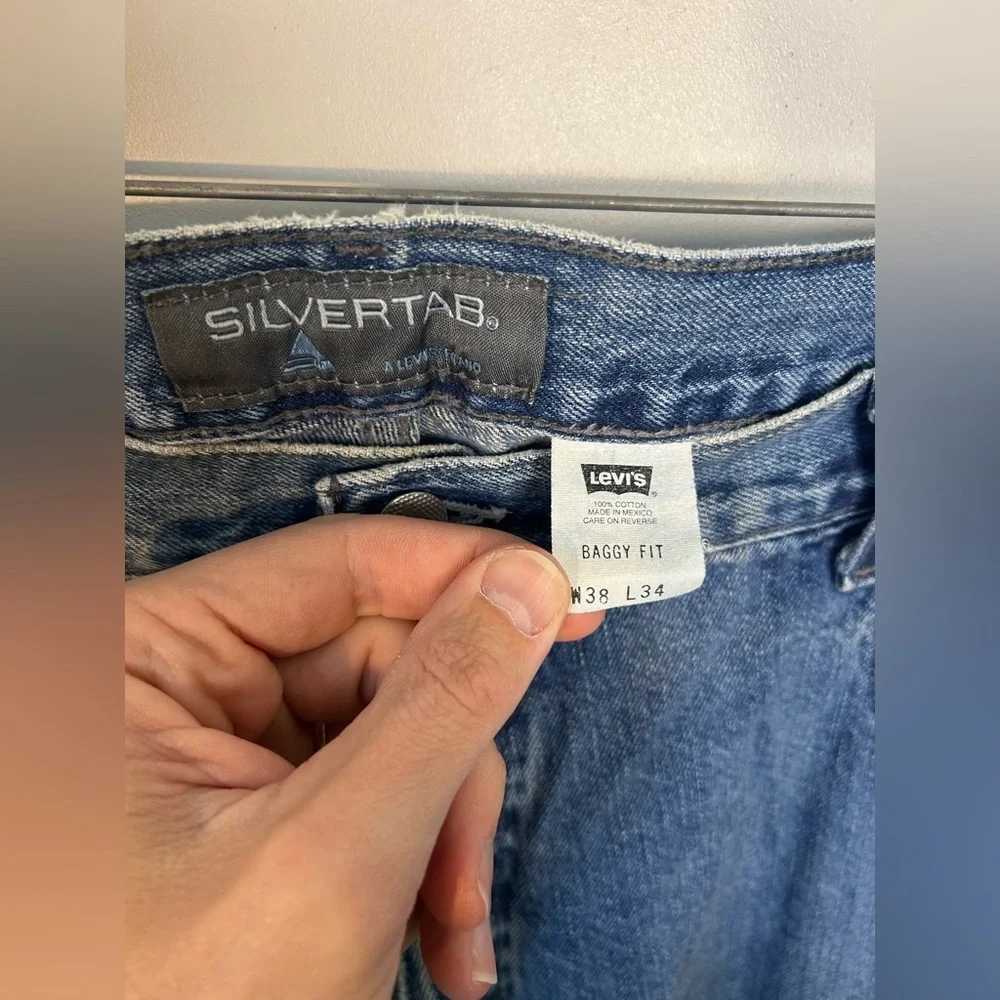 Vintage Levi’s Silver Tab‎ Baggy Fit Size 38X34 Classic Blue Men Jeans Outdoor